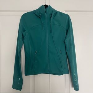 Lululemon Rain Repellent Running Jacket in Teal size 6